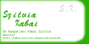szilvia kabai business card